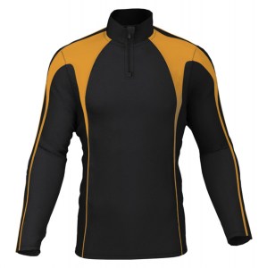 Classic Team 1/4 Zip Midlayer Black-Amber