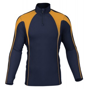 Classic Team 1/4 Zip Midlayer Navy-Amber