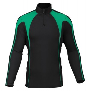 Classic Team 1/4 Zip Midlayer Black-Green