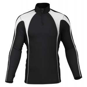 Classic Team 1/4 Zip Midlayer Black-White