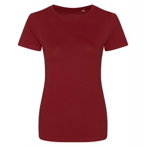 Womens Organic Cotton Tee (W) Fire Red