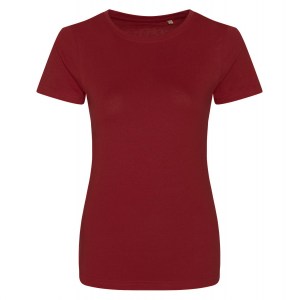 Womens Organic Cotton Tee (W) Fire Red