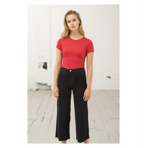 Womens Organic Cotton Tee (W) Fire Red