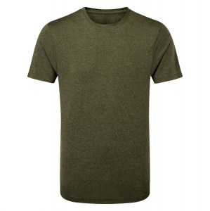 Performance T-Shirt Olive-Black Melange