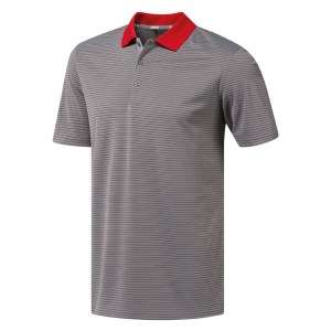 adidas 2-colour Stripe Polo Grey-Red