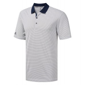 adidas 2-colour Stripe Polo White-Navy