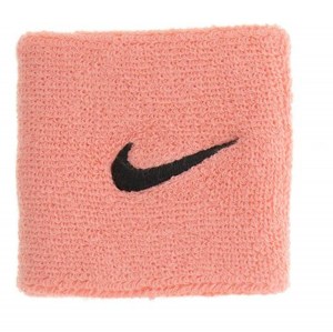 Nike Swoosh Wristbands (One Pair) Pink Gaze-Oil Grey