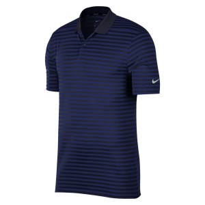 Nike Victory Dry Stripe Polo Obsidian-Deep Royal Blue-Flt Silver