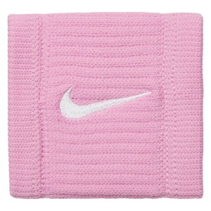 Nike Dri-Fit Reveal Wristbands (One Pair) Pink Rise-Laser Fuchsia-White