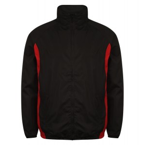 Behrens Shower Proof Tracksuit Top Black-Red