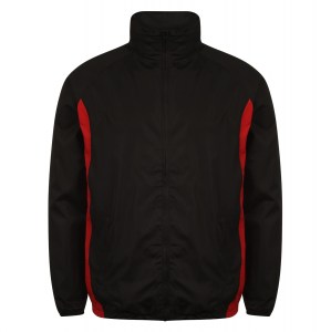 Behrens Shower Proof Tracksuit Top Black-Red