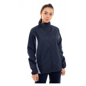 Behrens Shower Proof Tracksuit Top Navy-Silver