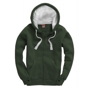 Premium Zip Hoodie Bottle Green