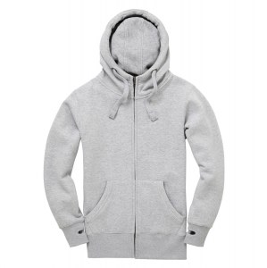 Premium Zip Hoodie Grey Melange-Grey Melange