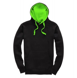 Heavyweight OH Contrast Hoodie Black-Neon Green