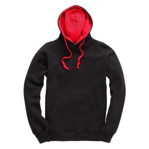 Heavyweight OH Contrast Hoodie Black-Red