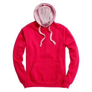 Heavyweight OH Contrast Hoodie Fuchsia-Baby Pink