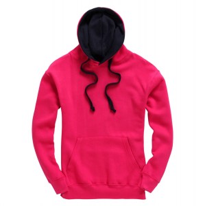 Heavyweight OH Contrast Hoodie Fuchsia-Navy