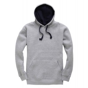 Heavyweight OH Contrast Hoodie Grey-Navy