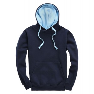 Heavyweight OH Contrast Hoodie Navy-Powder Blue