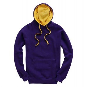 Heavyweight OH Contrast Hoodie Purple-Yellow