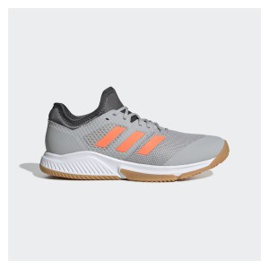 adidas Court Team Bounce Indoor Shoes Grey Two-Signal Coral-Grey Six
