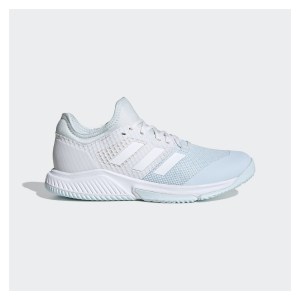 adidas Court Team Bounce Shoes Sky Tint-Ftwr White-Signal Orange