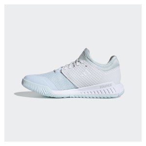 adidas Court Team Bounce Shoes Sky Tint-Ftwr White-Signal Orange