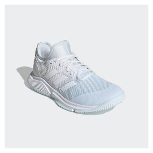 adidas Court Team Bounce Shoes Sky Tint-Ftwr White-Signal Orange