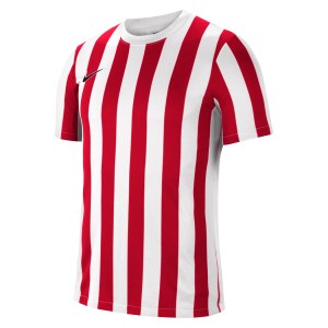 Nike Dri-FIT Striped Division 4 Short Sleeve Jersey White-University Red-Black