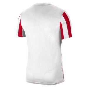 Nike Dri-FIT Striped Division 4 Short Sleeve Jersey White-University Red-Black