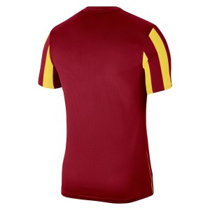 Nike Dri-FIT Striped Division 4 Short Sleeve Jersey University Red-Tour Yellow-White