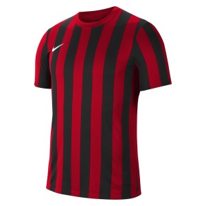 Nike Dri-FIT Striped Division 4 Short Sleeve Jersey University Red-Black-White