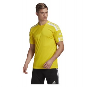 Adidas Squadra 21 Short Sleeve Shirt Team Yellow-White