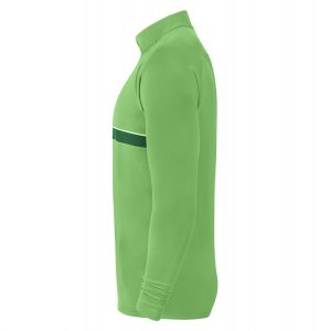 Nike Academy 21 Dri-FIT 1/4 Zip Midlayer (M) Lt Green Spark-White-Pine Green-White