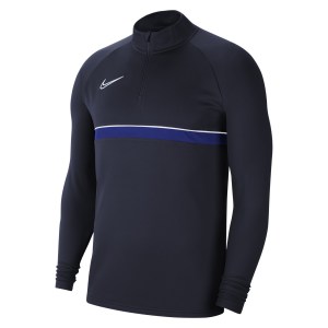 Nike Academy 21 Dri-FIT 1/4 Zip Midlayer (M) Obsidian-White-Royal Blue-White