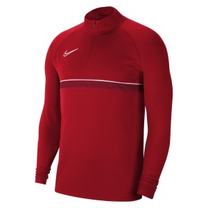 Nike Academy 21 Dri-FIT 1/4 Zip Midlayer (M) University Red-White-Gym Red-White