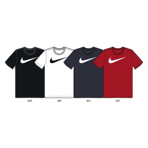 Nike Park 20 Dri-FIT Swoosh Tee (M) Charcoal Heathr-White