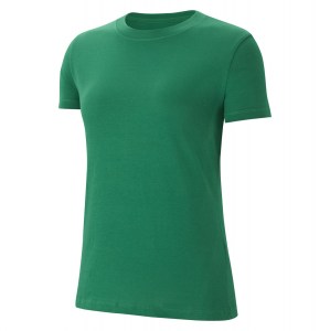 Nike Womens Park 20 Cotton T-Shirt (W) Pine Green-White