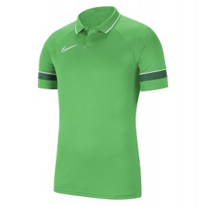 Nike Academy 21 Dri-FIT Performance Polo (M) Lt Green Spark-White-Pine Green-White