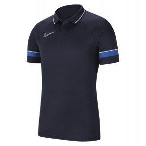 Nike Academy 21 Dri-FIT Performance Polo (M) Obsidian-White-Royal Blue-White