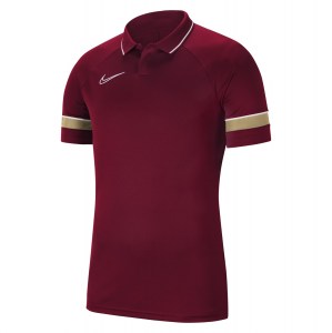 Nike Academy 21 Dri-FIT Performance Polo (M) Team Red-White-Jersey Gold-White