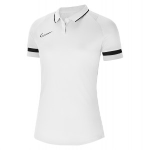 Nike Womens Academy 21 Dri-FIT Performance Polo (W) White-Black-Black-Black