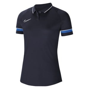 Nike Womens Academy 21 Dri-FIT Performance Polo (W) Obsidian-White-Royal Blue-White