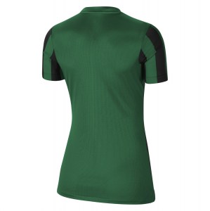 Nike Womens Dri-FIT Division 4 Striped Short Sleeve Shirt (W) Pine Green-Black-White