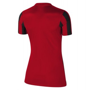 Nike Womens Dri-FIT Division 4 Striped Short Sleeve Shirt (W) University Red-Black-White
