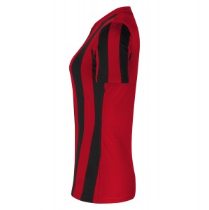 Nike Womens Dri-FIT Division 4 Striped Short Sleeve Shirt (W) University Red-Black-White