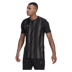 Adidas Striped 21 Jersey Black-Team Dark Grey