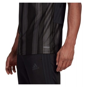 Adidas Striped 21 Jersey Black-Team Dark Grey