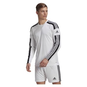 Adidas Squadra 21 Long Sleeve Jersey White-Black